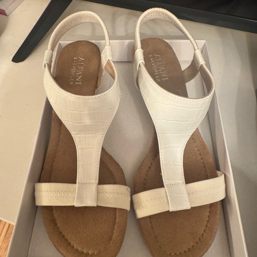 Alfani Women's White Sandals